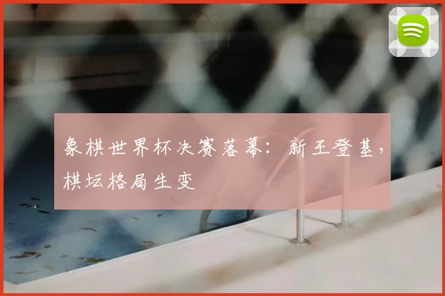 象棋世界杯决赛落幕：新王登基，棋坛格局生变